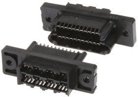 Złącze typu Backplane Mini-Drawer Series 2mm Pitch 22-pinowe 2-rzędowe, Lutowane Terminal Przewlekany TE Connectivity