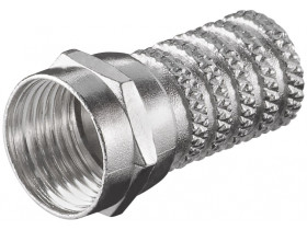Złącze F skręcane 6,0 mm adapter skręcany z cynku z niklowymi stykami