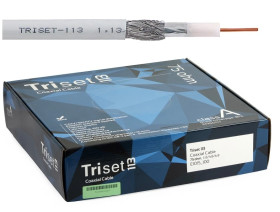 Przewód antenowy 75ohm TRISET-113 1,13/4,8/6,8 Cu ekran 80 Triset /100m/