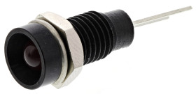 Lampka kontrolna do montażu panelowego 2V, czerwona 6.1mm LED Czarny Wyprowadzenia Bulgin