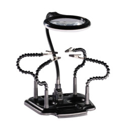 Zestaw Opt. Trzecia ręka 11M-2 Uchwyt z lupą LED i podstawą