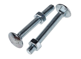 Śruba, Powlekane jasnym cynkiem, Stalowe, M8 x 65mm, Stal miękka