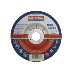 Faithfull FAI1003MDC Depressed Centre Metal Cut Off Disc 100 x 3.2 x 16mm
