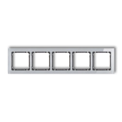 DECO Ramka pięciokrotna - efekt szkła (ramka: szara spód: grafitowy) szary 15-11-DRS-5