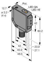 Czujnik światłowodowy Turck QM42VN6FPQ 3045786, 1 szt.