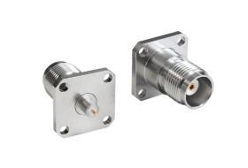 Złącze koncentryczne Montaż na kołnierzu Żeński typ złącza Złącze koncentryczne w okrągłej obudowie Podnośnik