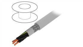 470051Cy-Ge033 Przewód Na Rolce 100M Pro-Met 5G1mm2 Pvc Ciemnoszary 300V500v