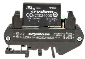 Przekaźnik półprzewodnikowy Sensata / Crydom 5 A rms 280 V, montaż na szynie DIN DRA1-MCX