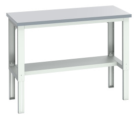 Stół warsztatowy szer. 750mm maks. obciążenie: 450kg Podstawowy stoł Blacha stalowa dł. 1500mm wys. 740 → 1140mm