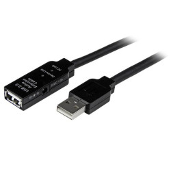 Kabel USB Złącze A USB A Złącze B USB A dł. 15m Przewód przedłużający USB USB 2.0 kolor: Czarny