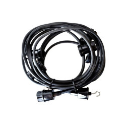 GIRLANDA PROFESJONALNA IP44 CZARNA 17M + HAK KOŃCOWY EKO1618 Milagro