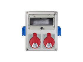 Rozdzielnica budowlana RB 8M gniazda 2x32A/5 2x250V IP44 R-BOX240 B.1809 PAWBOL