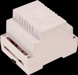 top-hat rail housing, 70 x 89 x 65 mm, light gray