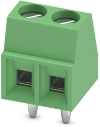 PCB terminal, 2 pole, pitch 3.5 mm, AWG 26-16, 13.5 A, screw connection, green, 1751248
