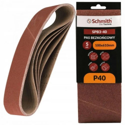 Pas bezkońcowy taśma papier ścierny P40 100x610mm 5szt Schmith