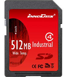 Karta SD SD, 512 MB Tak SLC, InnoDisk Industrial -40 → +85°C 32x
