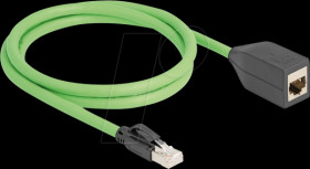 80880 Cat.6a extension cable, SF/UTP, 1 m, green