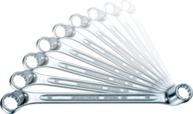 Double open-end wrench kit, 7 pieces, 6-19 mm, 930 g, 96410408