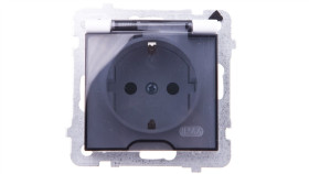 As Gniazdo Bryzgoszczelne Z/U Schuko Ip44 Z Przesłonami Klapka Przezroczysta...