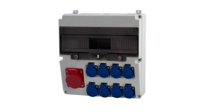 Rozdzielnica Lago 17M - Gniazda 32A 5P, 8X230v /17 Modułów/