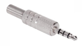 Wtyk Jack 3.5mm na kabel 4 polowy