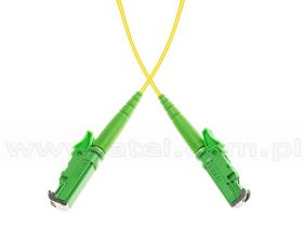 Patchcord światłowodowy jednomodowy E2000/APC-E2000/APC, 9/125, simpleks, włókno G652D długość 1m