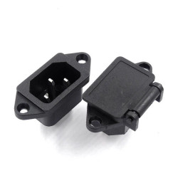 Gniazdo zasilania AC IE z klapką sprężynową - 10A - 230VAC