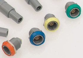 Złącze wielostykowe przemysłowe 4-pinowe, panelowe Gniazdo LEMO