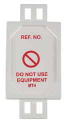 Zawieszka w rozmiarze mikro Czerwony na białym Angielski, Kit Contents 20 uchwytów Microtag, 40 opasek kablowych (150