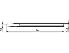 Grot lutowniczy ołówkowy Ersa do ERSA 80S. Dłuto 4.8 mm Serie 082