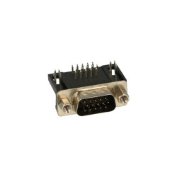 Wtyk D-SUB DB15 15-pin gęsty VGA 3-rzędowy kątowy do druku