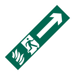 Scan 5200 Running Man Arrow Right - PVC 200 x 50mm