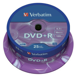 Nienagrana płyta DVD, typ: DVD+R, 4,7 GB, 16X, opakowanie: Trzpień, ilość: 25