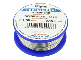 Cyna 1,5mm 100g Sn60Pb40 SW26/2,5