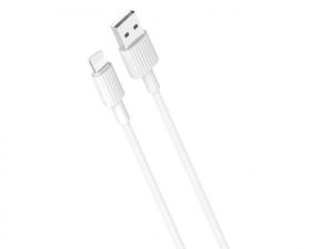 KABEL USB IPHONE LIGHTNING 1M 2,4A BIALY