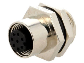 Złącze M12, żeńskie, PIN:8, gniazdo, proste, 30V M12A-08PFFS-SH8001
