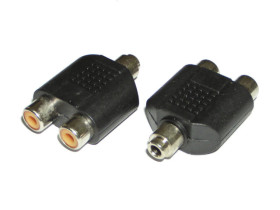 Rozgałęźnik JACK 3.5mm gniazdo - 2 gniazda RCA