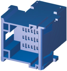Złącze samochodowe 12-pinowe TE Connectivity 3-rzędowe Męski Timer Montaż na panelu Połączenie zagniatane Złącze