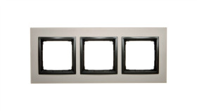Simon 54 Nature Ramka Potrójna Metal Satynowy Mrok Drn3/80 Wmdz-0130Xs-080
