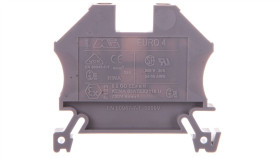 Złączka Szynowa 2-Przewodowa 4Mm2 Szara Euro 43409