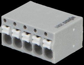 2081-1125 PCB board terminal, 5-pin, 1.5 mm², grey