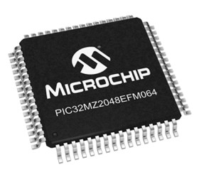Mikrokontroler Microchip PIC32MZ TQFP 64-pinowy Montaż powierzchniowy MIPS® MicroAptiv™ 160 kB (Boot Flash), 2,048 MB