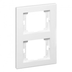 Ramka podwójna pionowa Onyx, Ra-2OP, biały