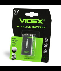 Bateria alkaliczna VIDEX 6LR61/9V 1pc blister