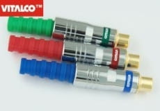 Gniazdo RCA - RGB lutowany na przewód