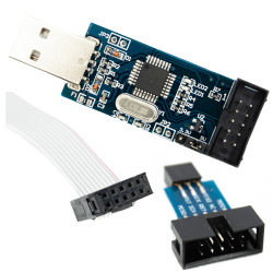 Programator USBASP dla AVR + taśma + adapter