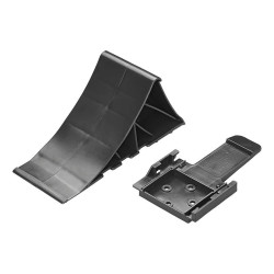 Klin pod koło z uchwytem płaskim Czarny