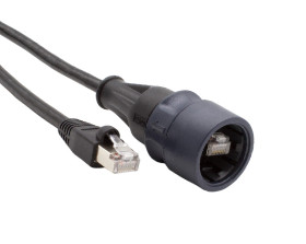 Kabel Ethernet Cat6a długość 2m Z zakończeniem Bulgin PVC
