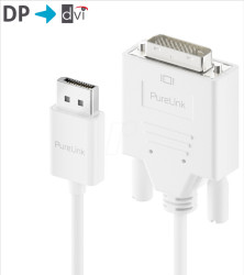 IS2010-030 DisplayPort 1.1 plug to DVI 24+1 plug, WUXGA, 3.0 m