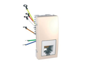 UNICA Gniazdo telefoniczne RJ12 1 moduł piaskowy MGU3.491.25 SCHNEIDER ELECTRIC